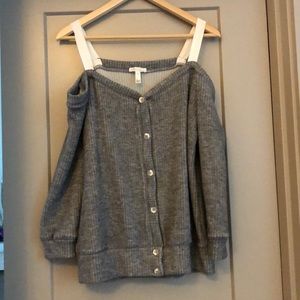 Leith sweater off the shoulder